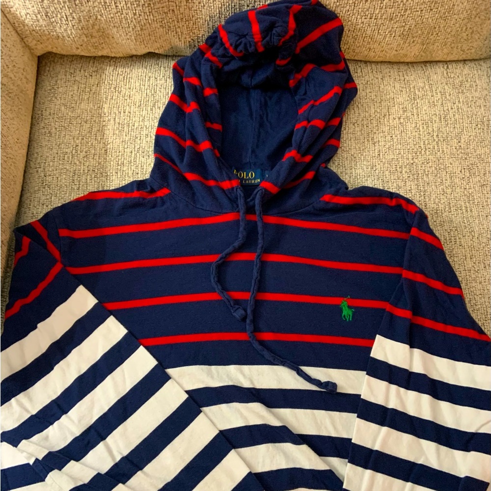 Men’s polo Ralph Lauren light weight hoodie tee.